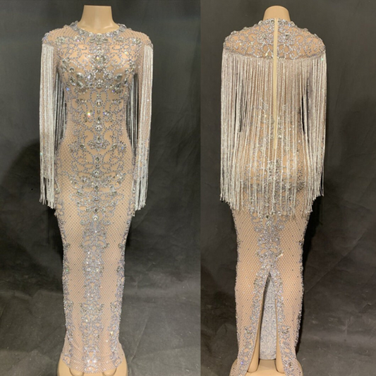 Fringe Sequin Rhinestone Bling Dress