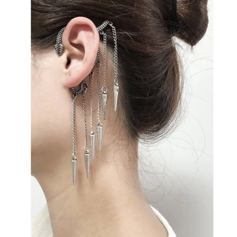 Anime Dagger Chain Ear Cuff