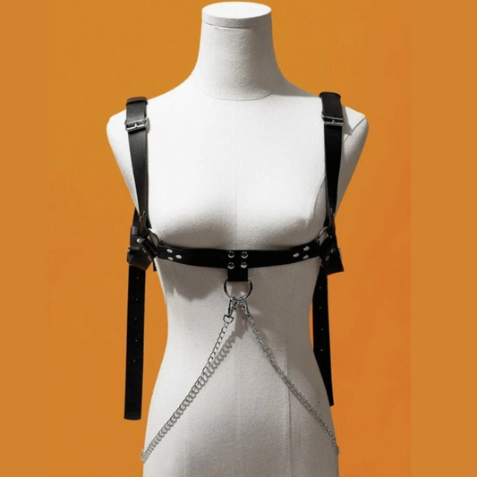 Harness Chain Leather Strap Belt