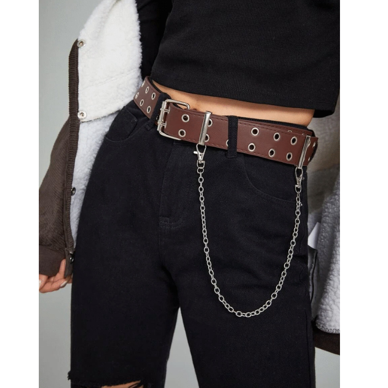 Leather Grommet Belt