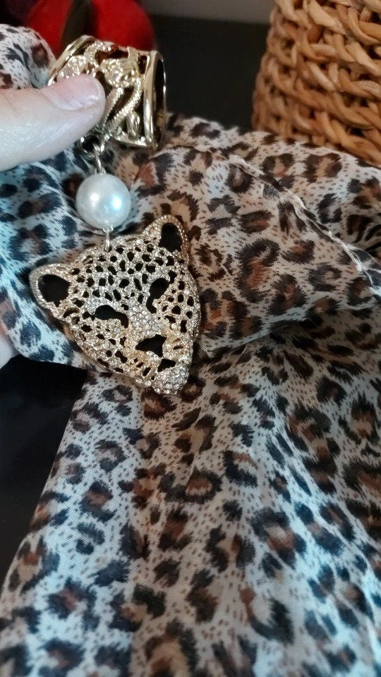 Leopard Head Scarf