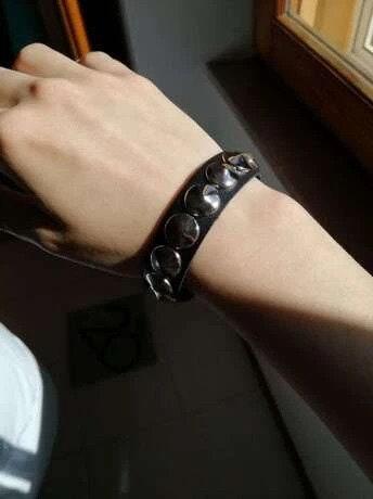 Studded Faux Leather Bracelet