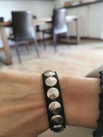 Studded Faux Leather Bracelet