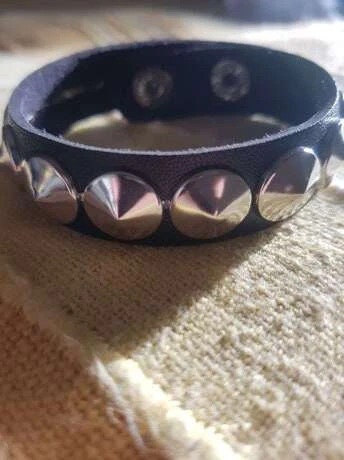 Studded Faux Leather Bracelet