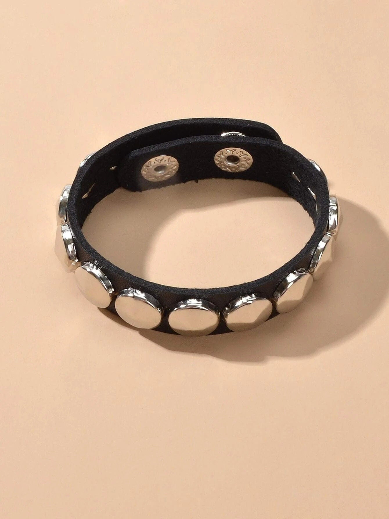 Studded Faux Leather Bracelet