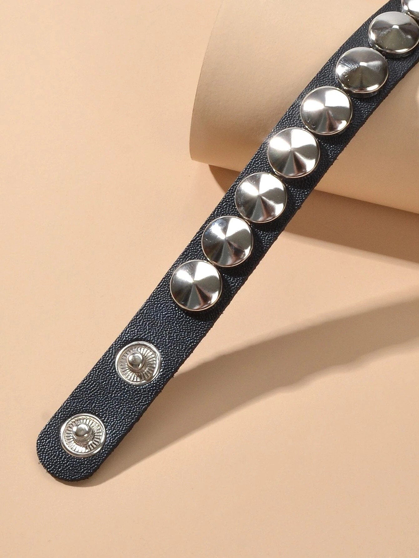 Studded Faux Leather Bracelet