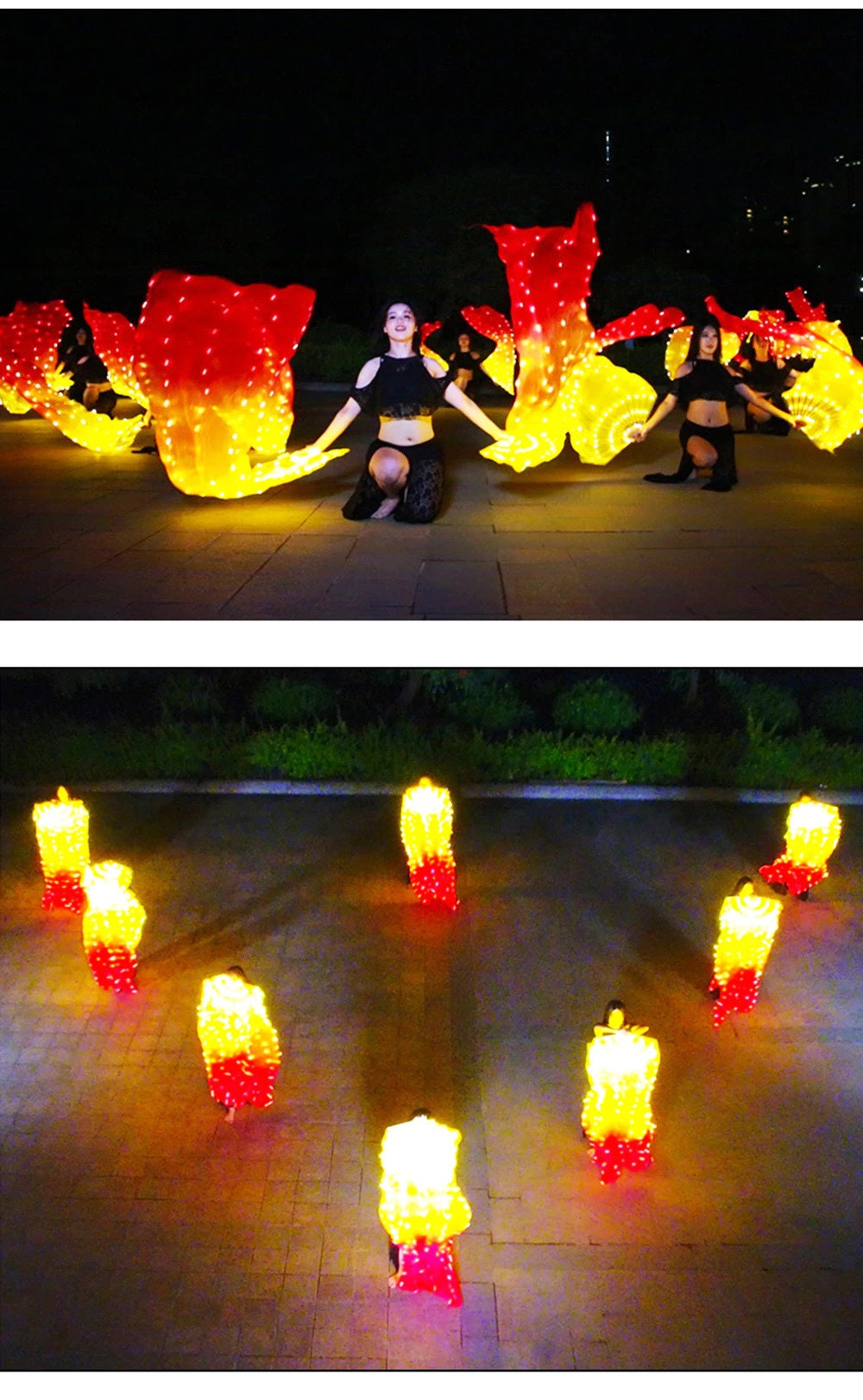 Led Fan Silk Dance Fan