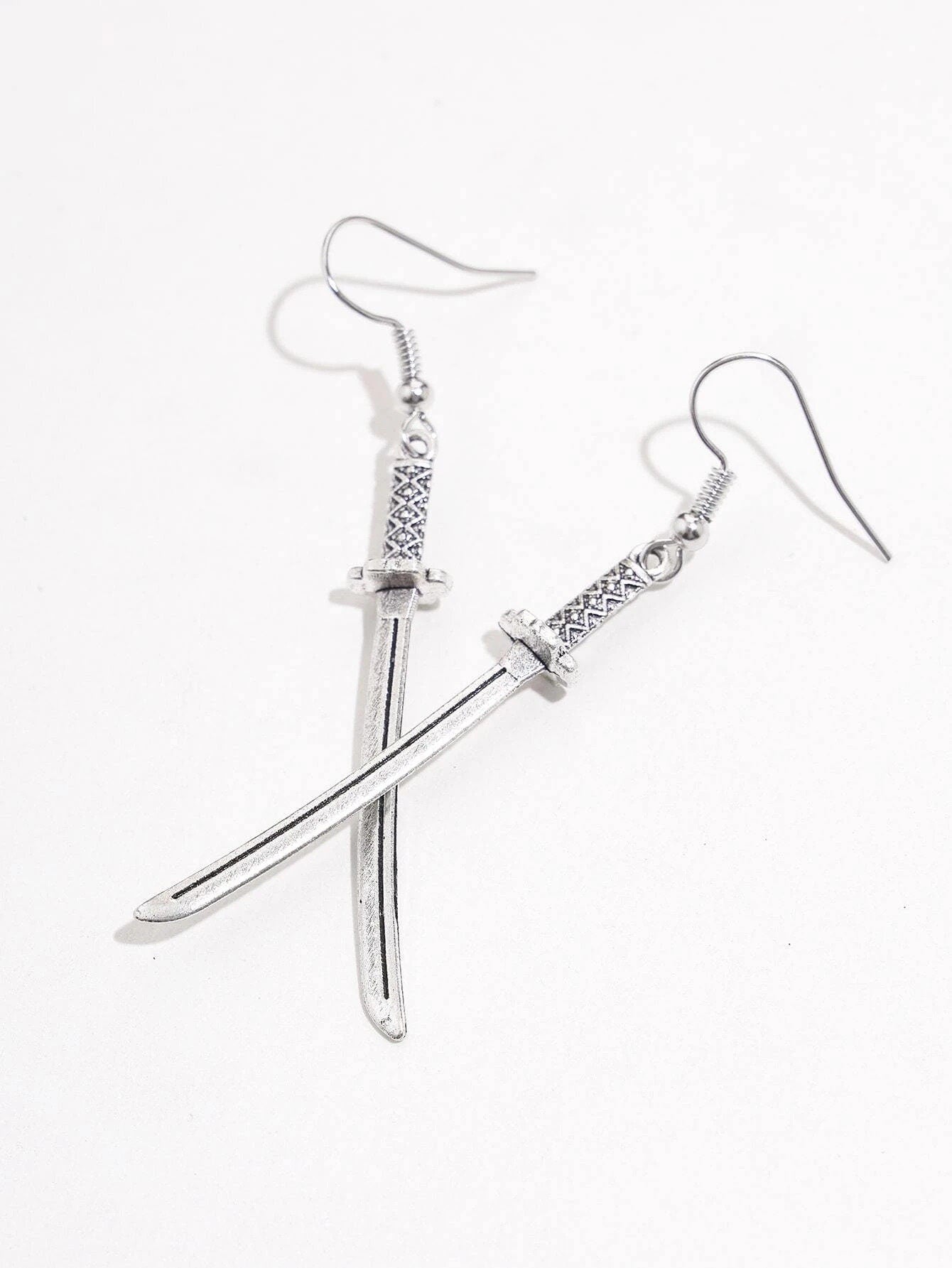 Anime Earrings Punk Sword Samurai