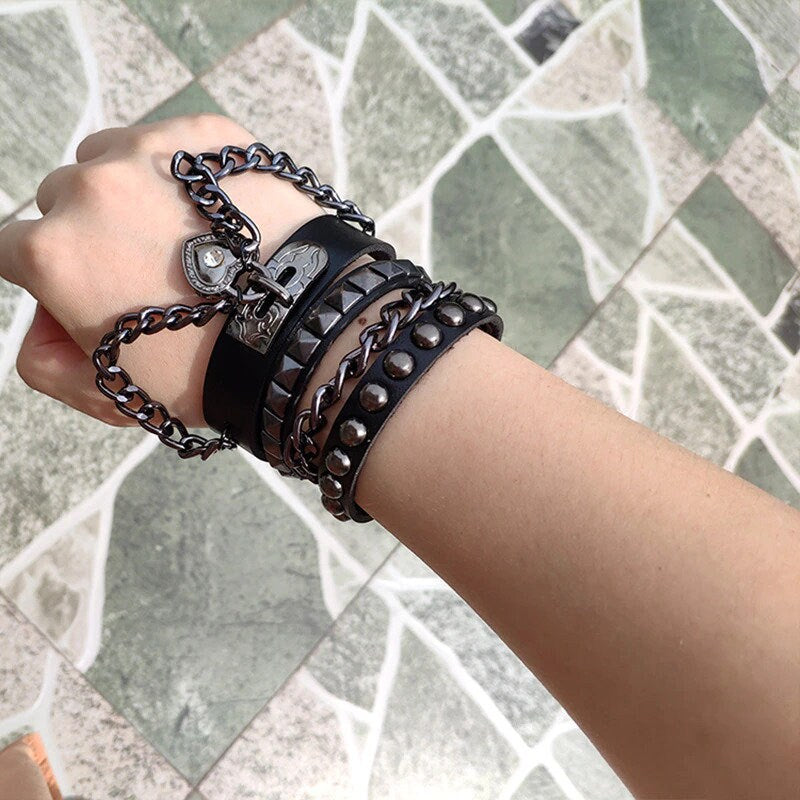 Bracelet Chain Faux Leather