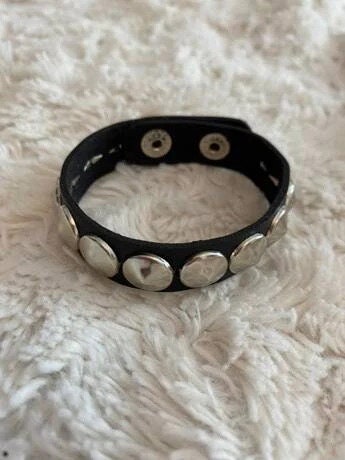 Studded Faux Leather Bracelet