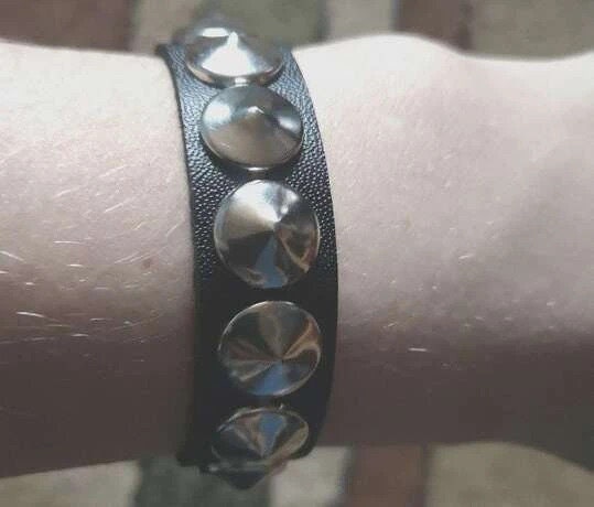 Studded Faux Leather Bracelet