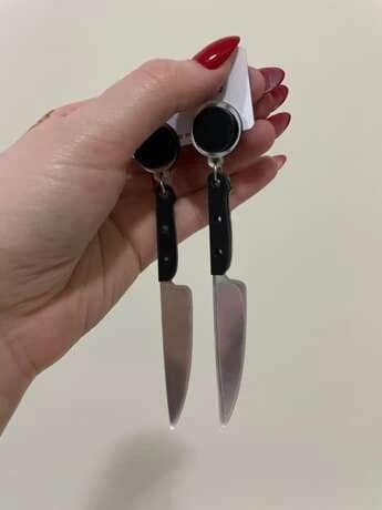 Gothic Punk Knife Earrings