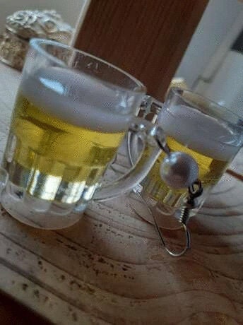 Beer Mug Earrings