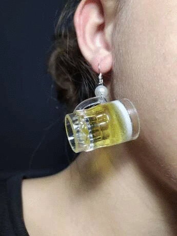 Beer Mug Earrings