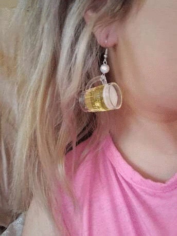 Beer Mug Earrings