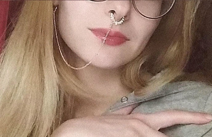 Nose Ring Chain Earring