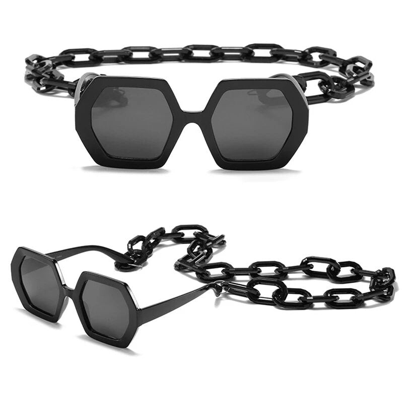 Chunky Chain Necklace Sunglasses Luxury