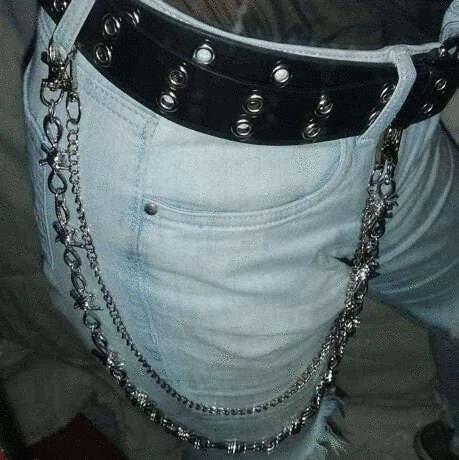 Men Barbed Wire Chain Waist Body - Thorn Necklace Gothic - SVG - Jean Belt - Wallet Men Women - Spike Jewelry - Punk - Anime