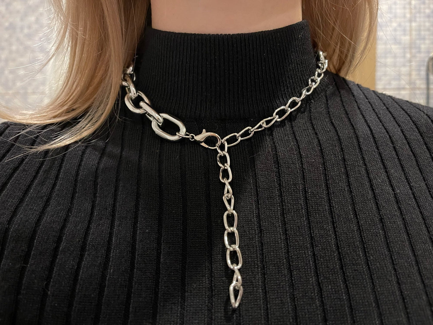 Chain Choker Chunky Necklace