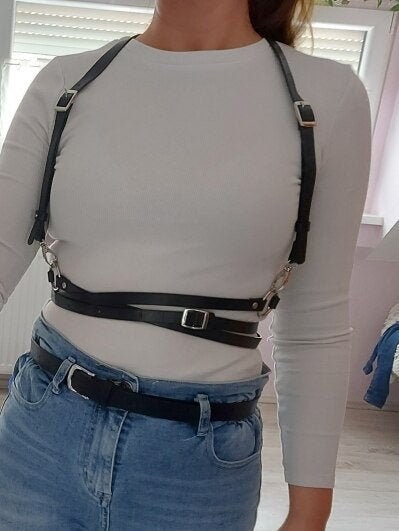 Faux Leather Waist Harness XS/S