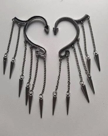 Anime Dagger Chain Ear Cuff