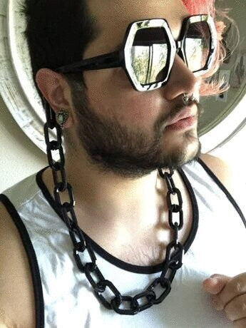 Chunky Chain Necklace Sunglasses Luxury