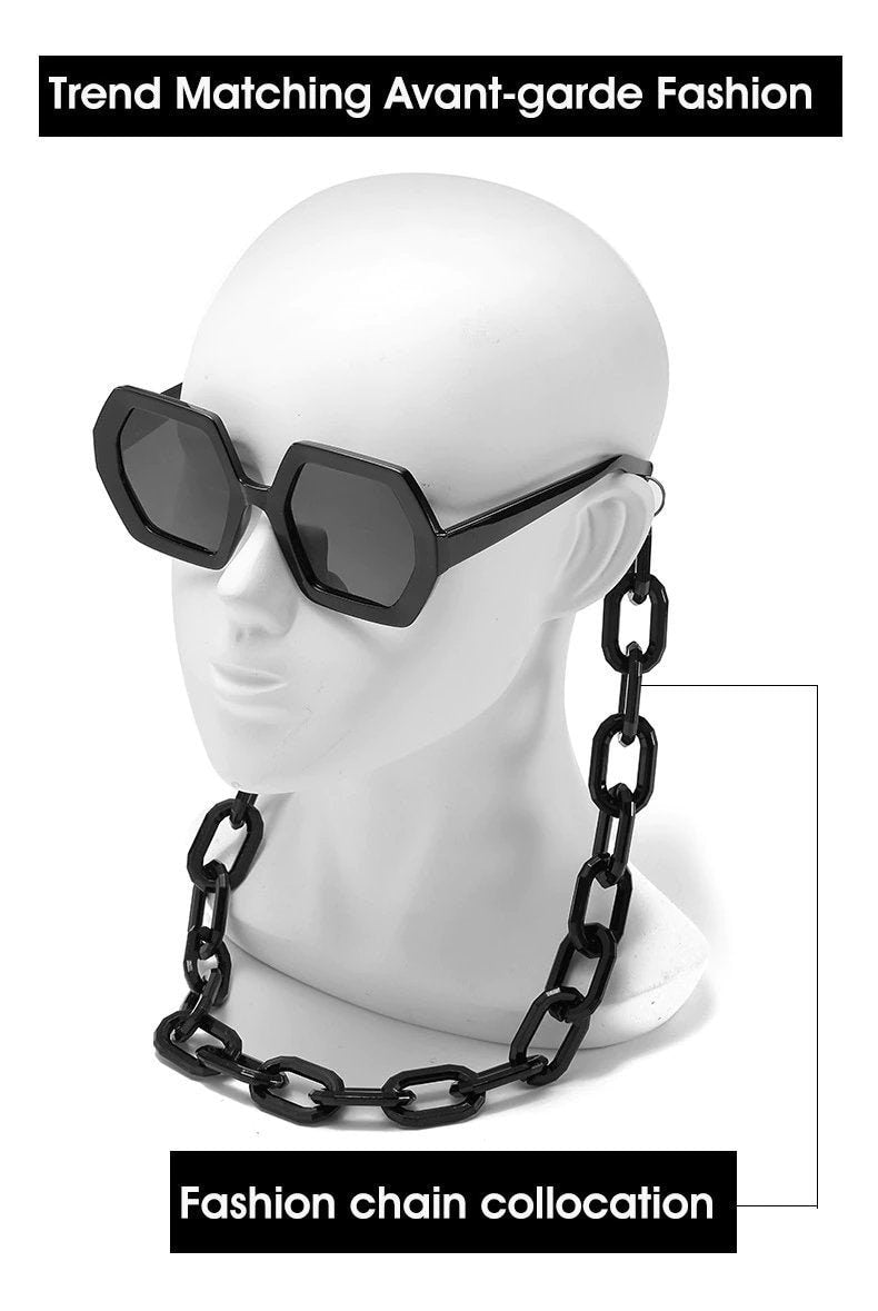 Chunky Chain Necklace Sunglasses Luxury