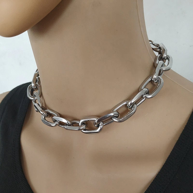 Chain Choker Chunky Necklace