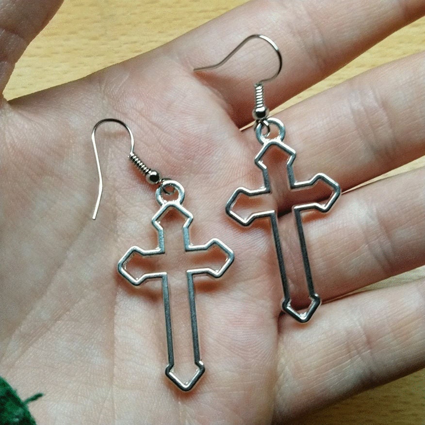 Gothic Cross Earrings