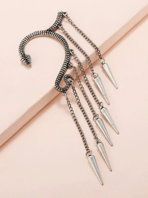 Anime Dagger Chain Ear Cuff