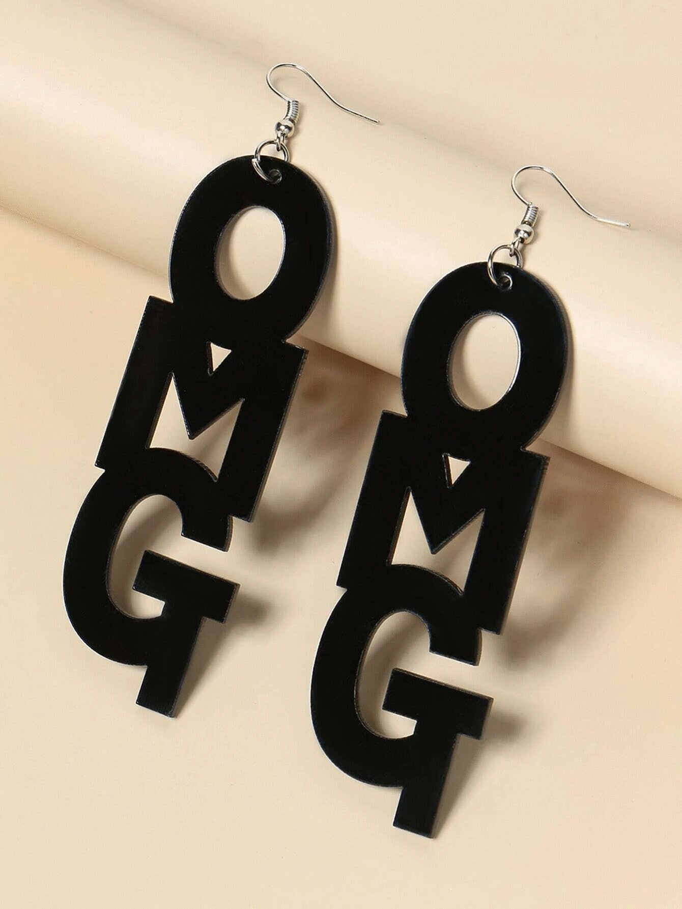 OMG Letter Earrings