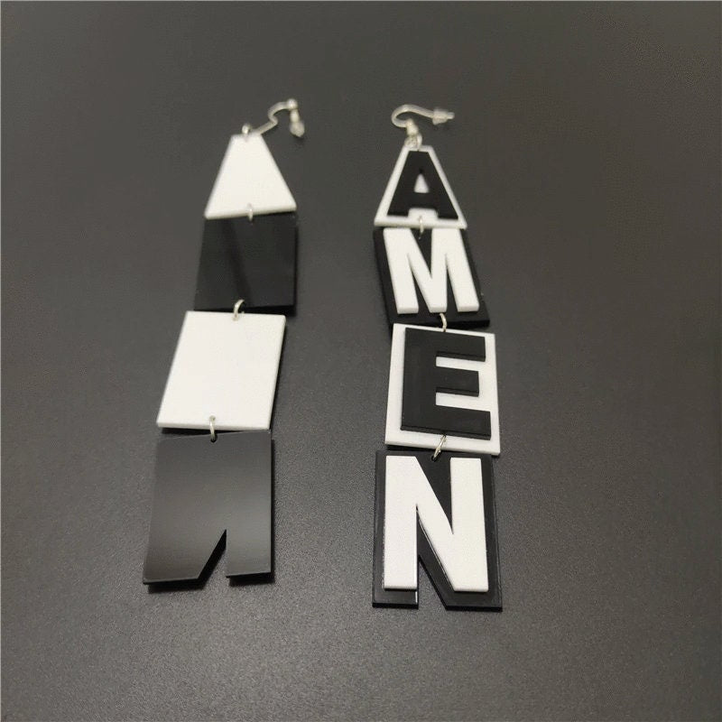 AMEN Long Dangle Earrings