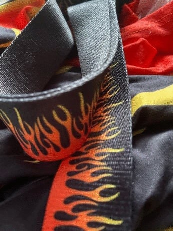 Red Flame Tape Belt