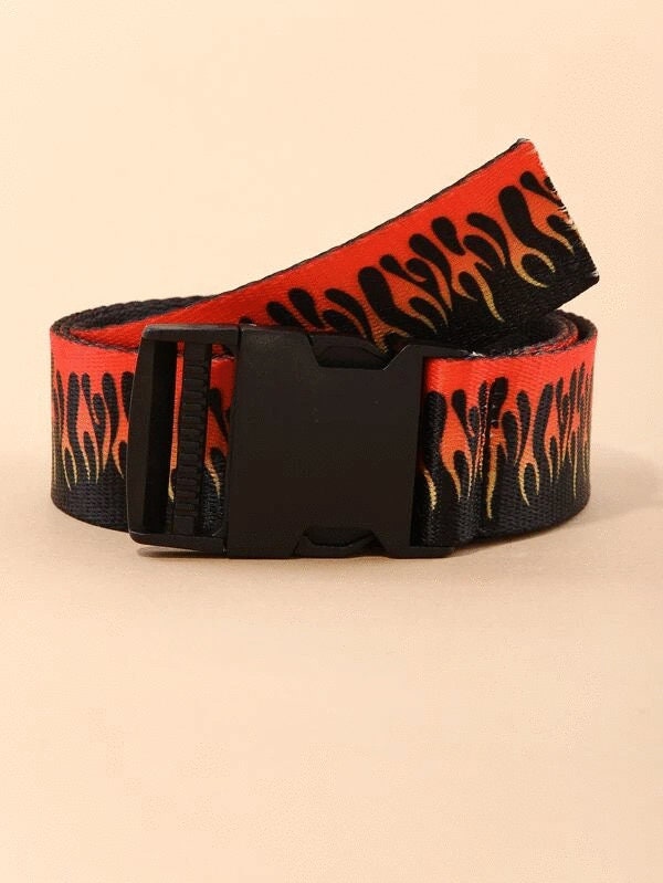 Red Flame Tape Belt