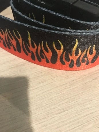 Red Flame Tape Belt