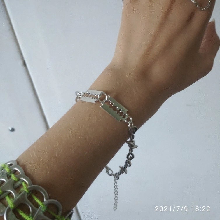 Razor Blade Barbed Wire Bracelet