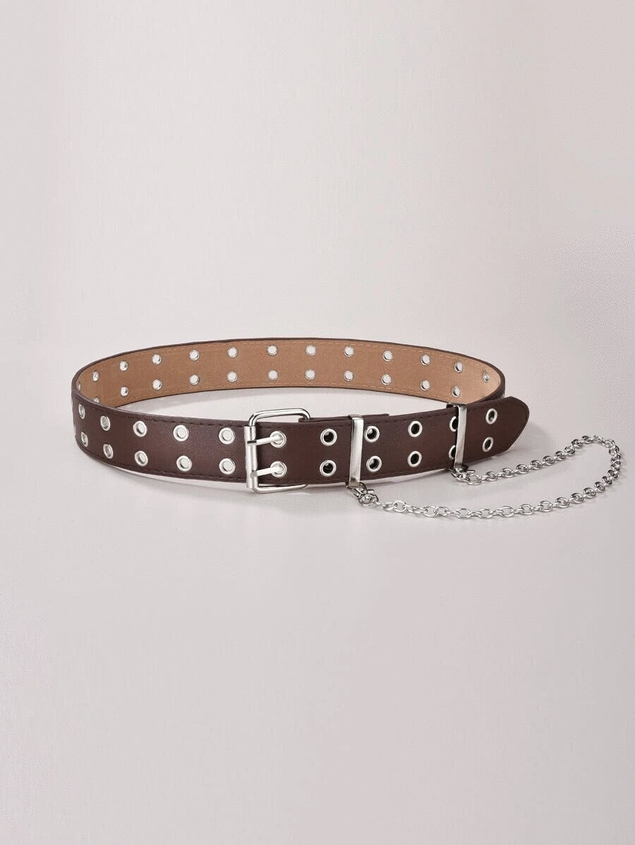 Leather Grommet Belt