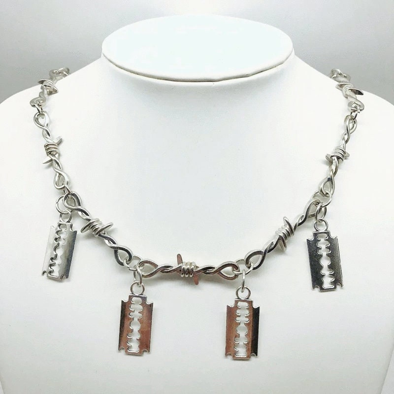 Razor Blade Barbed Wire Bracelet