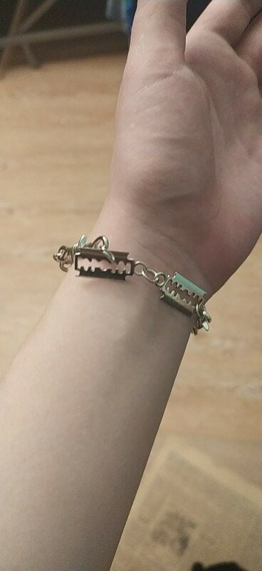 Razor Blade Barbed Wire Bracelet