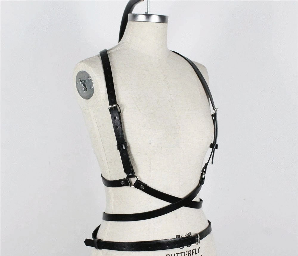 Men Leather Belt Harness