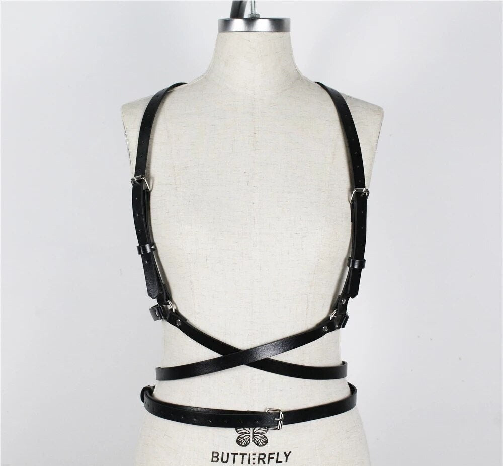 Men Leather Belt Harness