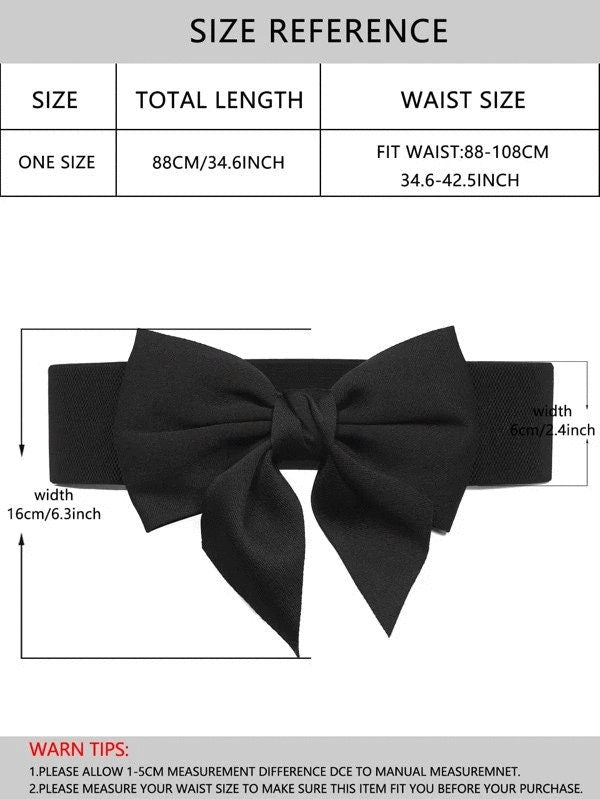 Plus Size Bow Belt L 1x 2x 3x 4x