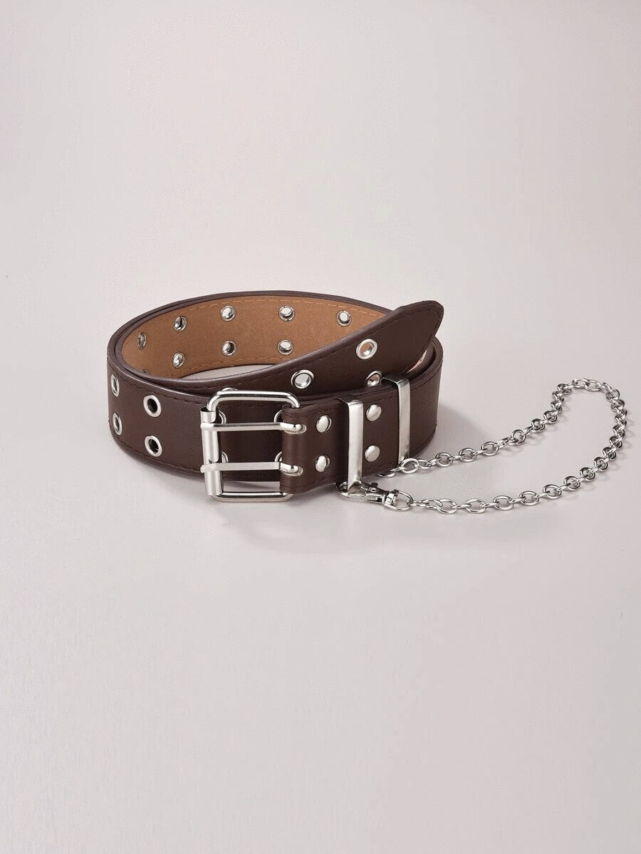 Leather Grommet Belt