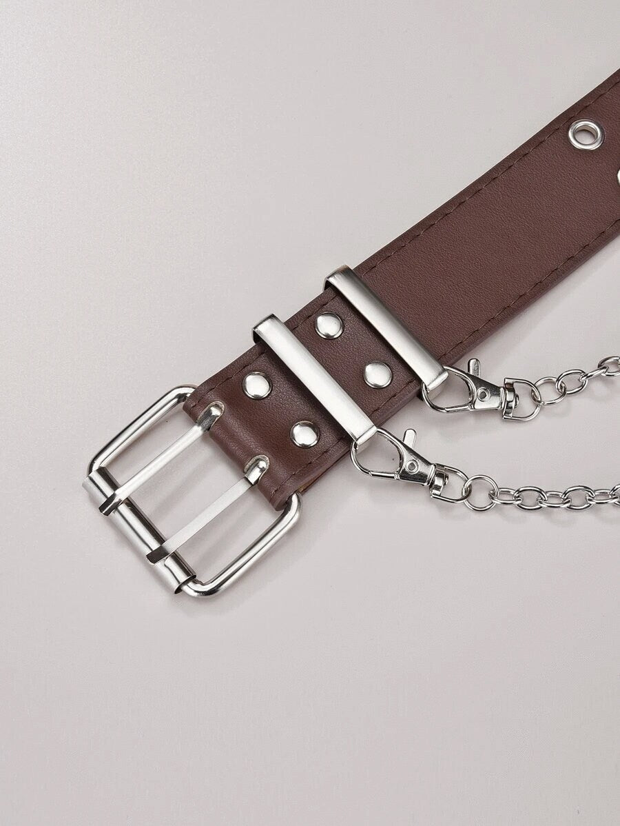 Leather Grommet Belt