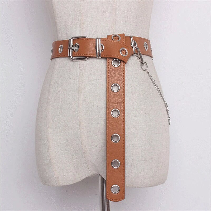 Leather Grommet Belt