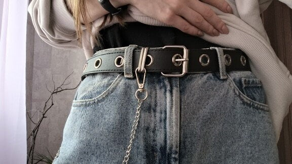 Leather Grommet Belt