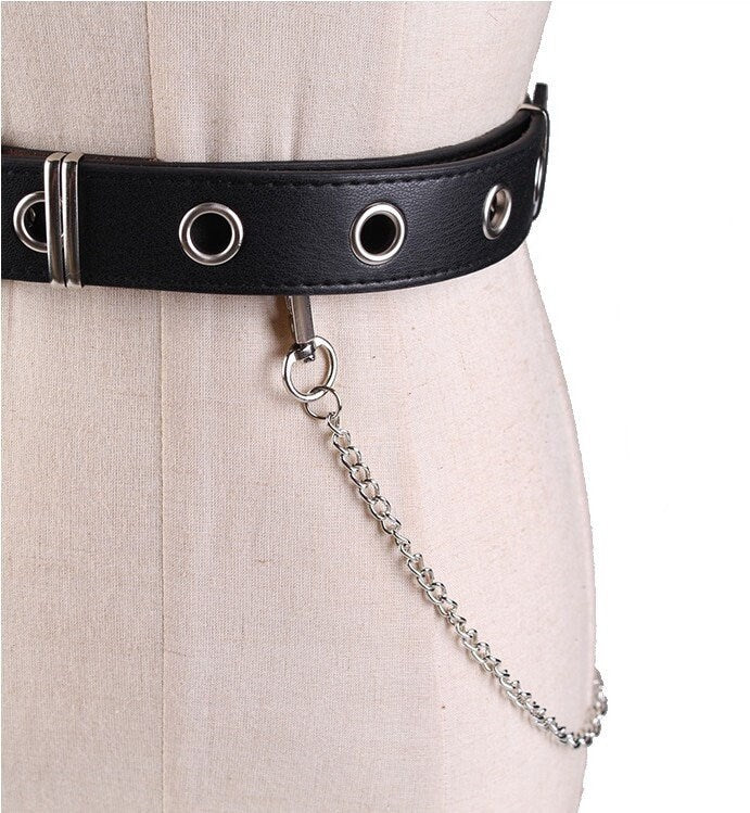 Leather Grommet Belt