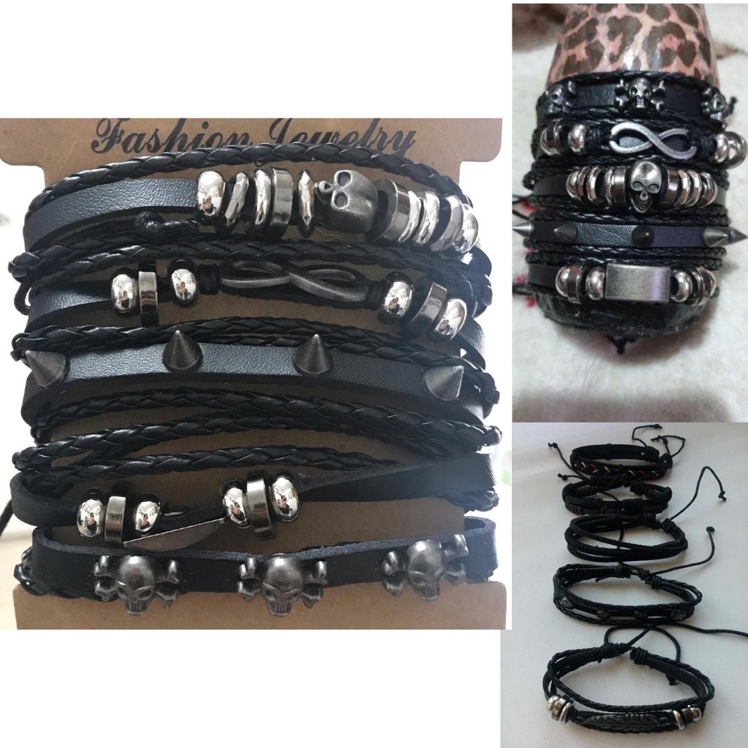 Leather Bracelet Set