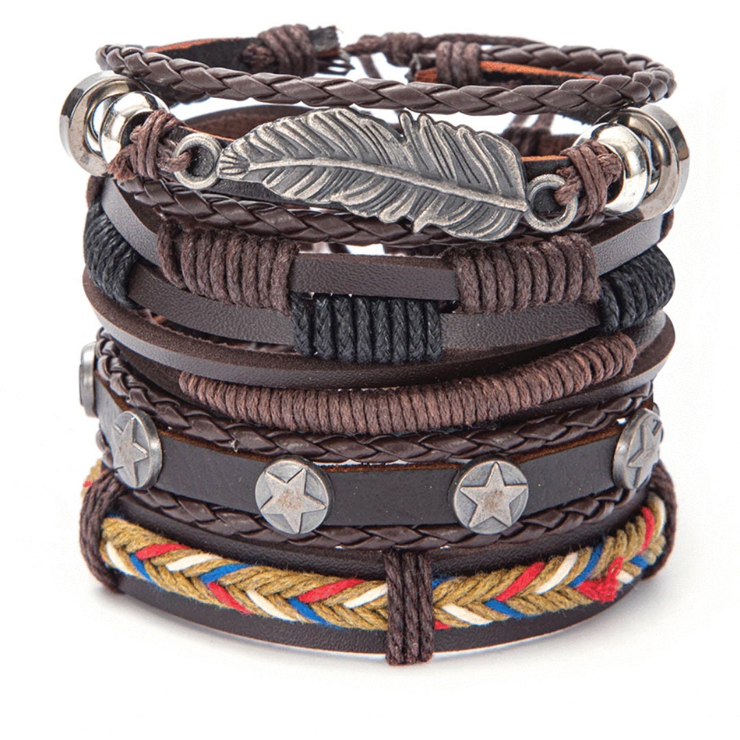 Leather Bracelet Set