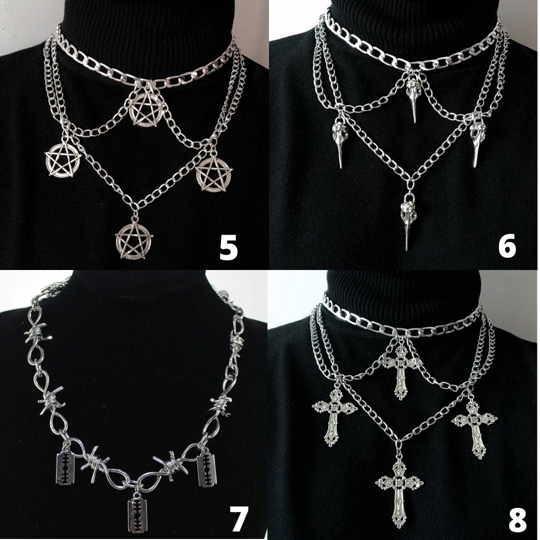 Punk Barbed Wire Necklace